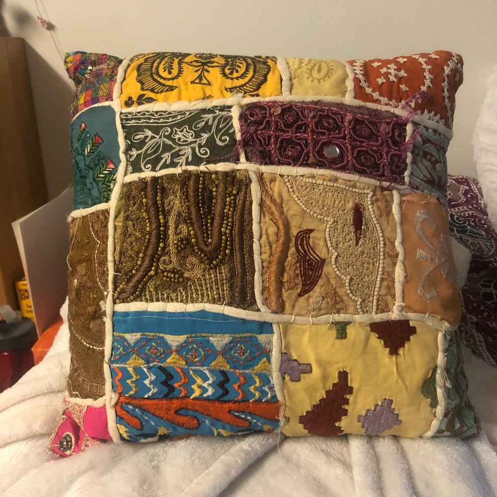 beaded pillow